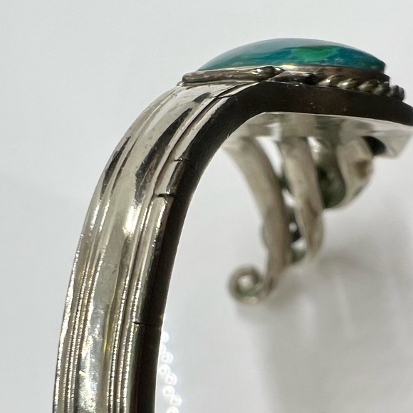 Unique Alpaca Open Bracelet Crafted from Vintage Sheffield Fork (Circa 1950s) - Picture 2 of 12